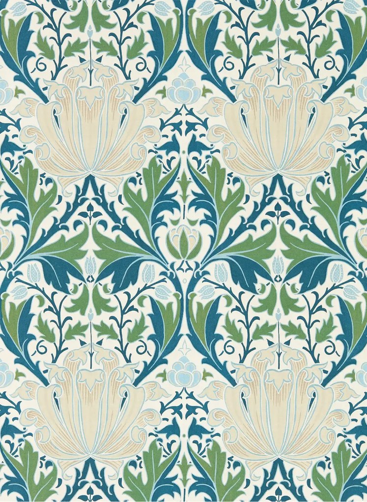 Morris & Co Tapete Helena - Indigo/ Forest