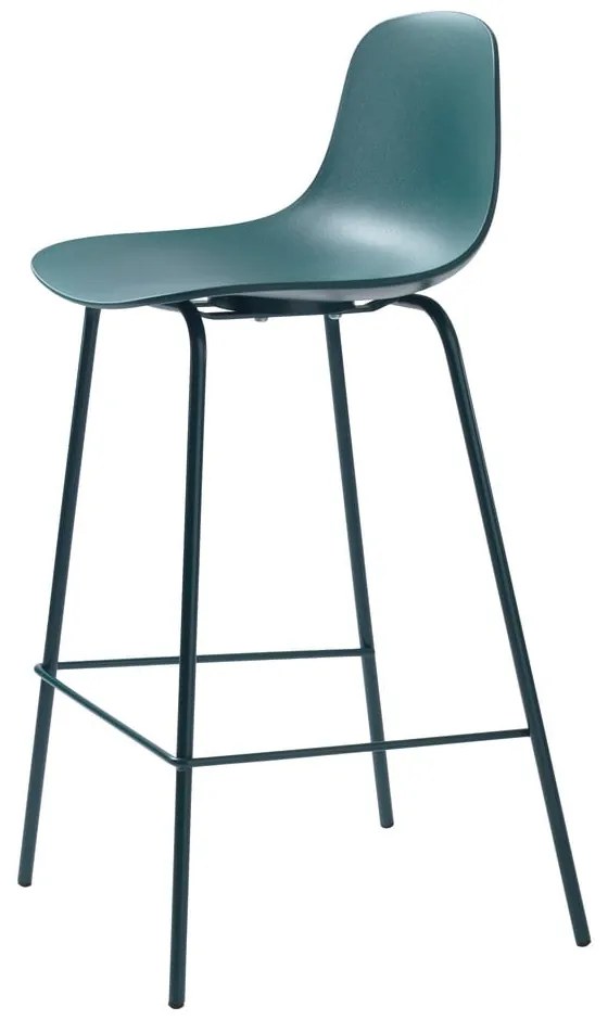 Sgabello da bar color petrolio in plastica (altezza della seduta 67,5 cm) Whitby – Unique Furniture