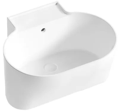 Lavabo da appoggio Tino COLAVENE ovale in ceramica L 60 x H 35 x P 50 cm bianco opaco piletta non inclusa