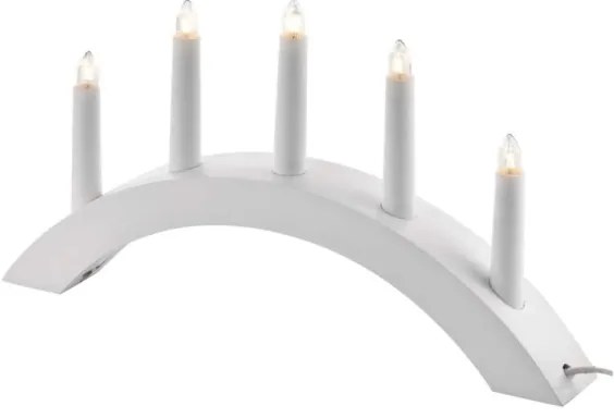 Candeliere natalizio 5xE10/15W/230V bianco