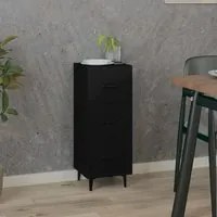 Credenza Nero 34,5x34x90 cm in Legno Multistrato 812349