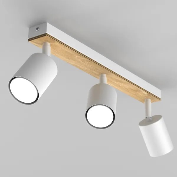 Faretto TULON 3xGU10/8W/230V bianco/quercia