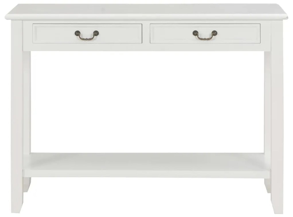 Tavolo consolle bianco 110x35x80 cm in legno