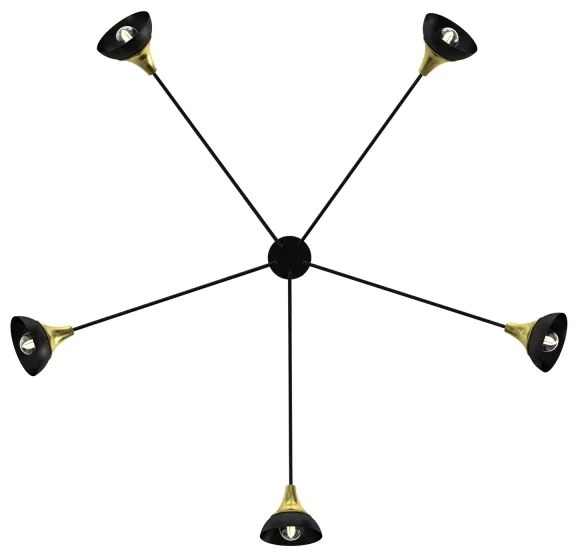 Lampadario a plafone NERGIS 5xE27/60W/230V