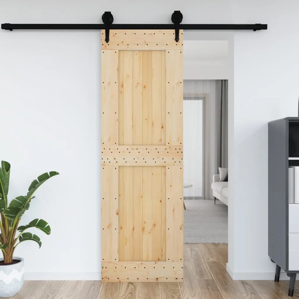 Porta Narvık 70x210 Cm İn Legno Massello Di Pino /