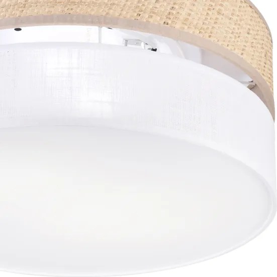 Plafoniera SIRJA DOUBLE BOHO 2xE14/15W/230V Ø 35 cm beige/bianco