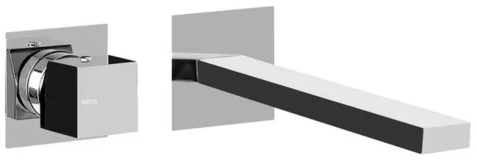 Set miscelatori lavabo a incasso e bidet cromato lucido Torre
