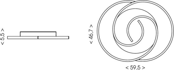 Brilagi - Plafoniera da soffitto dimmerabile a LED VELO XL LED/83W/230V 46,7x59,5 cm + telecomando