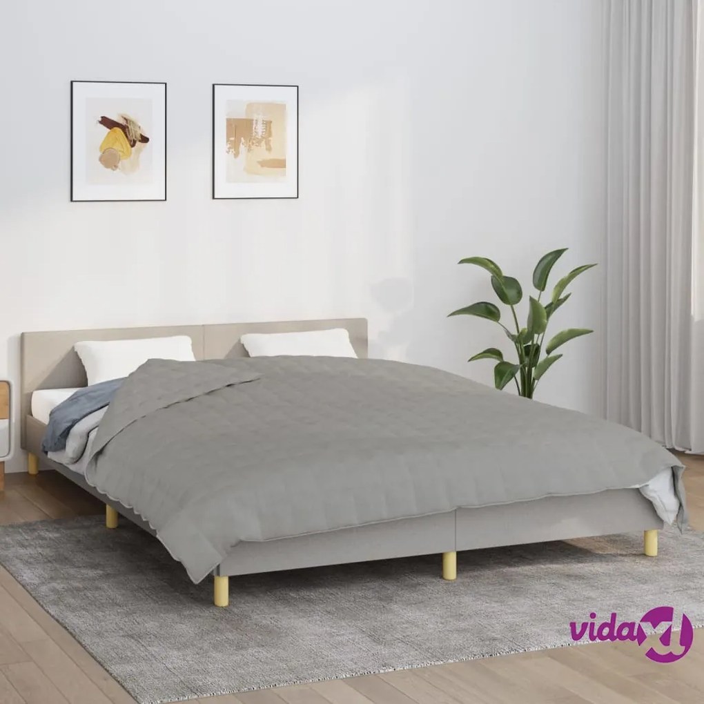vidaXL Coperta Ponderata Grigia 200x230 cm 13 kg Tessuto