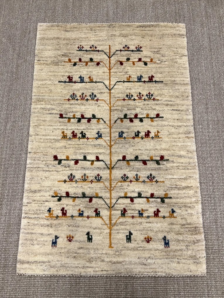 Gashguli Tappeto 130x90 Beige (Iran) Annodato A Mano