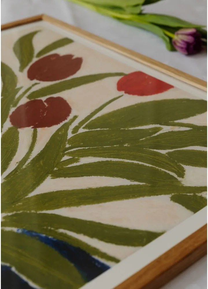 Poster 70x50 cm Tulips in a Blue Vase – Anine Cecilie Iversen – The Poster Club