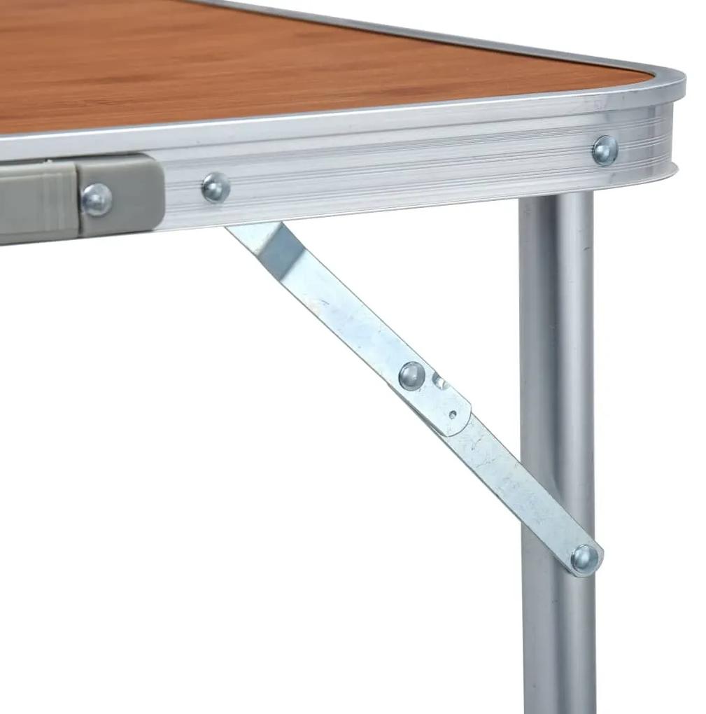 Tavolo da Campeggio Pieghevole in Alluminio 240x60 cm