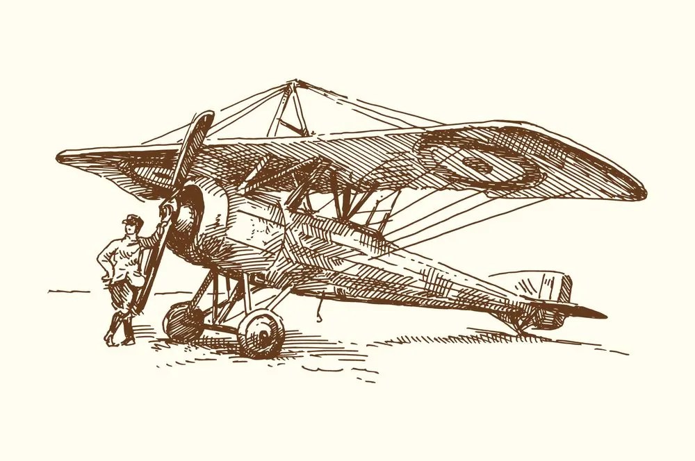 Carta da parati – Aereo retrò