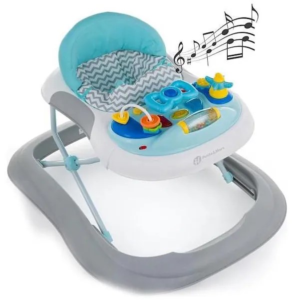 PETITE&MARS - Girello con melodia MONTY blu