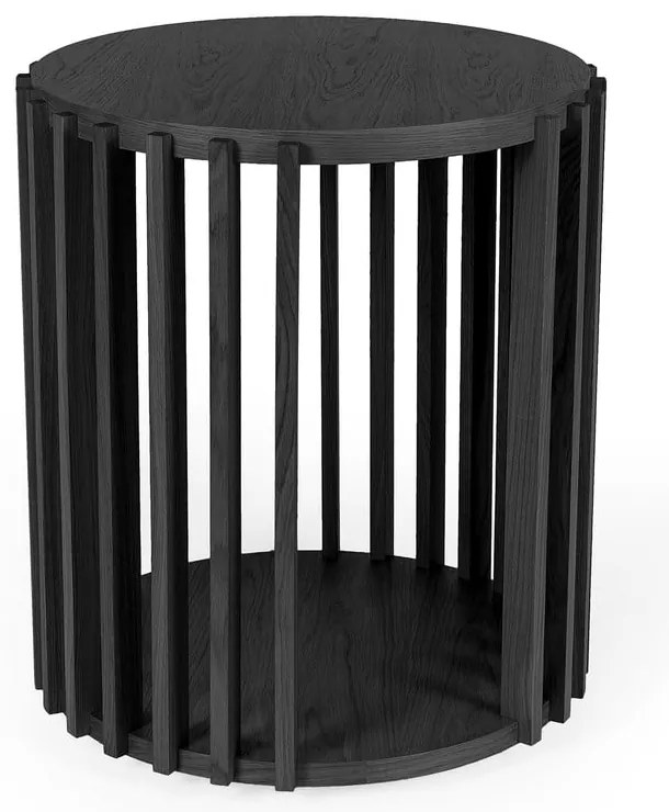 Tavolino nero , ø 53 cm Drum - Woodman