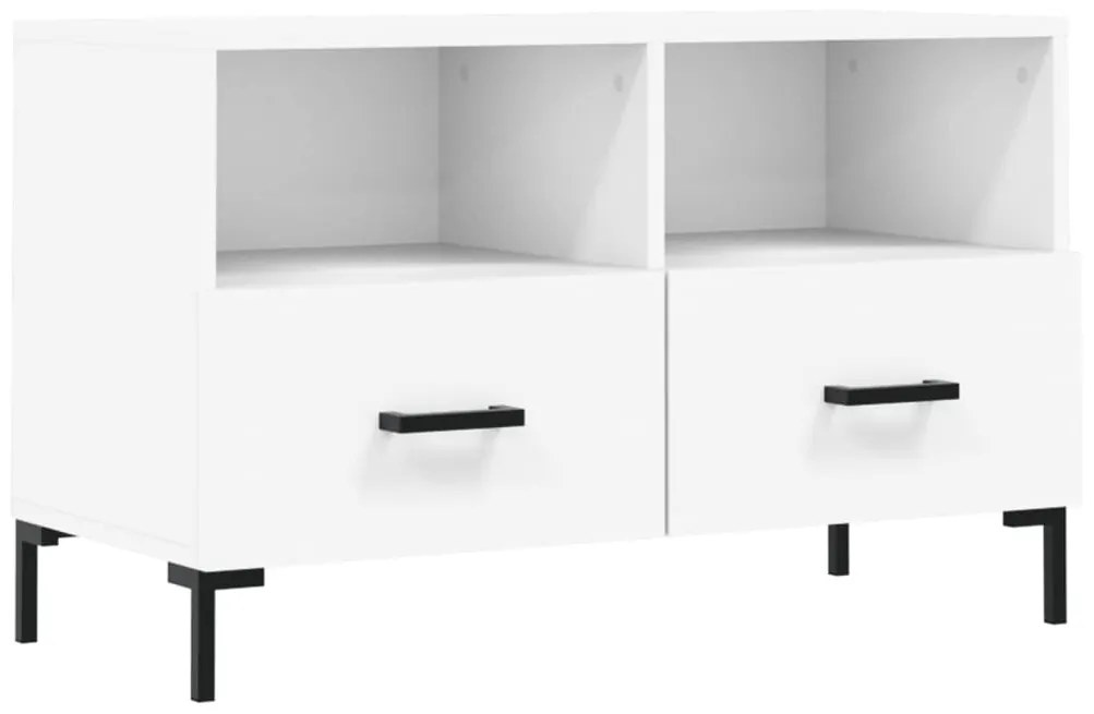 Mobile porta tv bianco 80x36x50 cm in legno multistrato