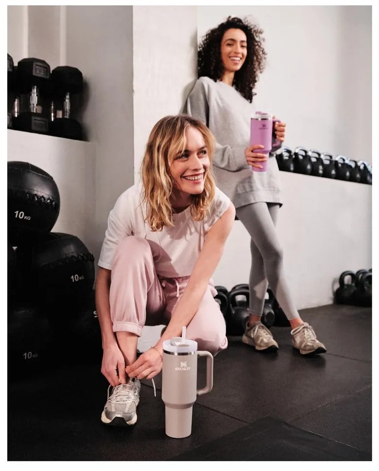 Borraccia termica grigio chiaro in acciaio inox 1,18 l Quencher H2.0 FlowState Tumbler Ash – Stanley