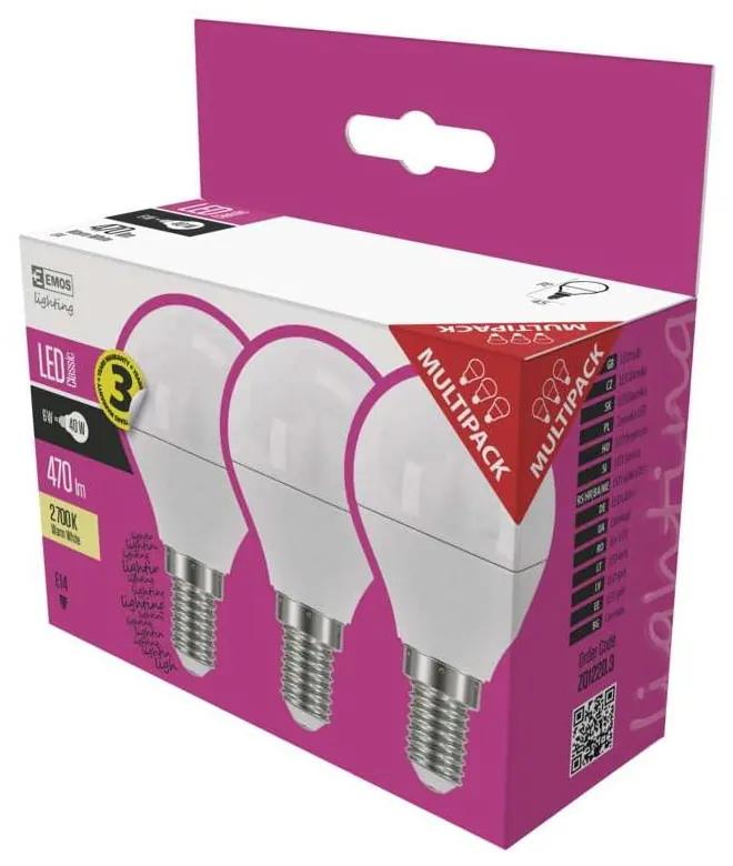 Lampadine LED calde in set di 3 pezzi E14, 5 W - EMOS