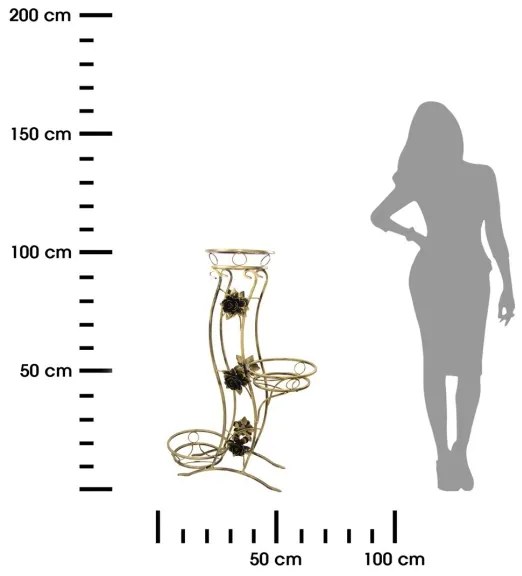 Portafiori 100x70 cm oro