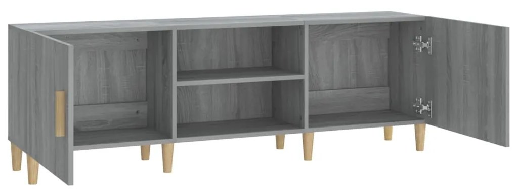 Mobile Porta TV Grigio Sonoma 150x30x50 cm in Legno Multistrato