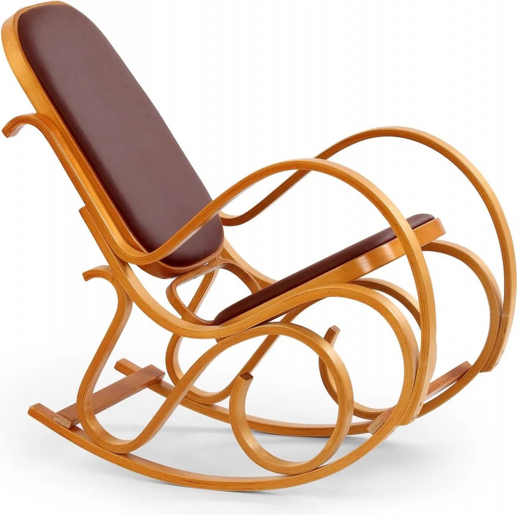 Poltrona a dondolo Max Bis Plus in legno di ontano - H95 cm