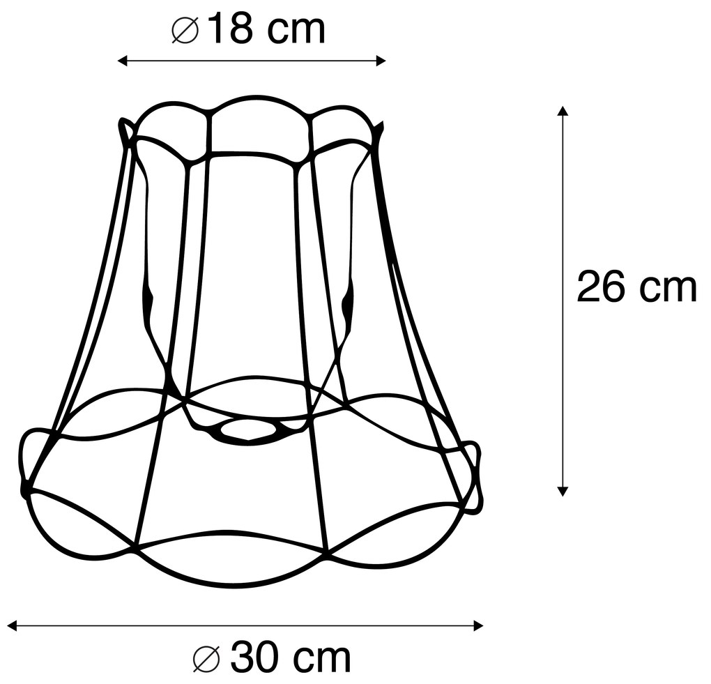 Paralume in metallo nero 30/26 - Granny Frame