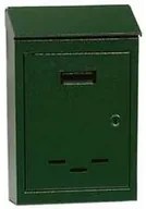 cassetta postale con tetto e chiave ad una leva verde - n?3 cm.30x6x20h. per lettere fer29537