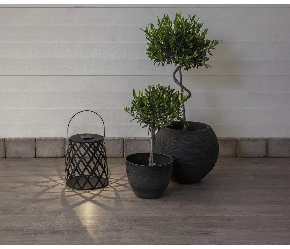 Lanterna LED nera, altezza 28 cm Calabria - Star Trading