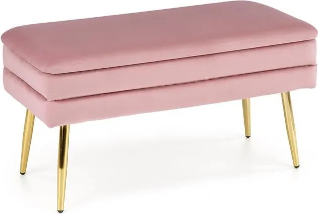 Panca da interno Velva in rosa/oro - H37 cm