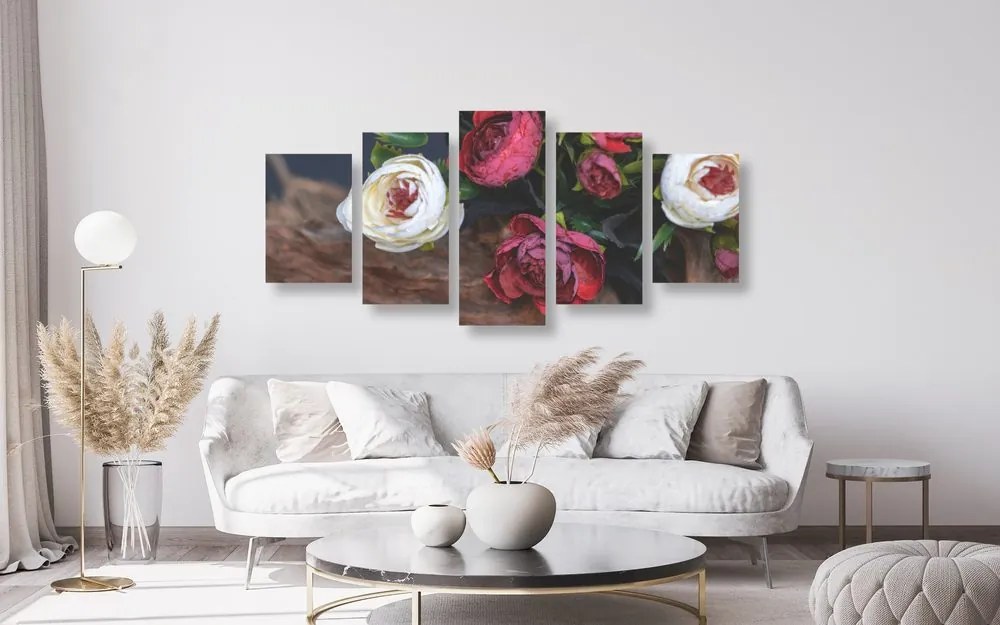 Quadri 5 pezzi – Vendemmia floreale