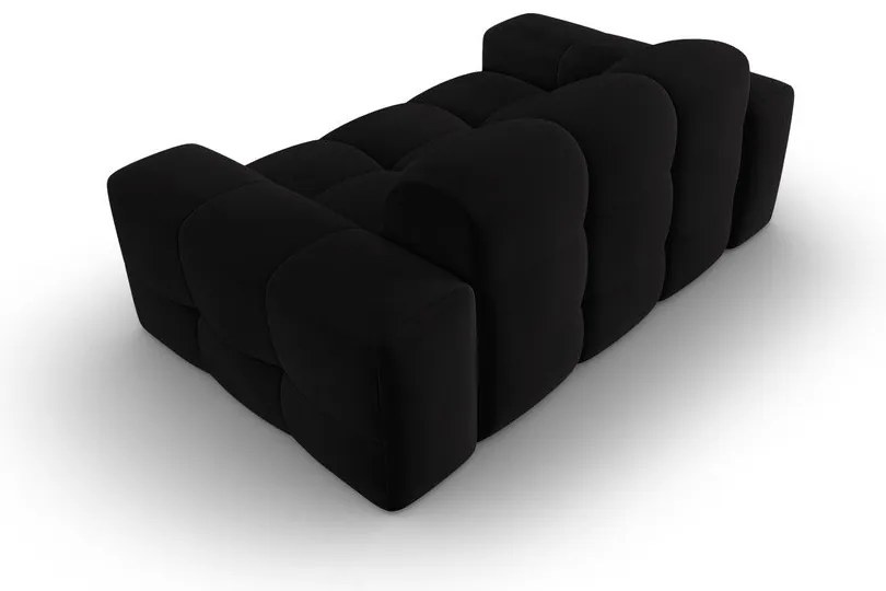 Divano in velluto nero 156 cm Kendal - Micadoni Home