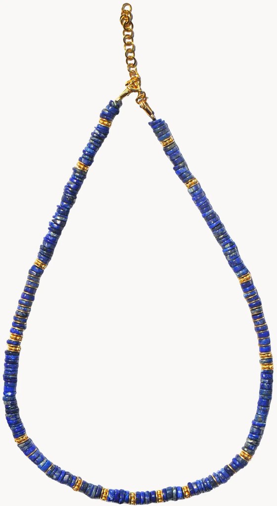 Collana placcata in oro con lapislazzuli Neo
