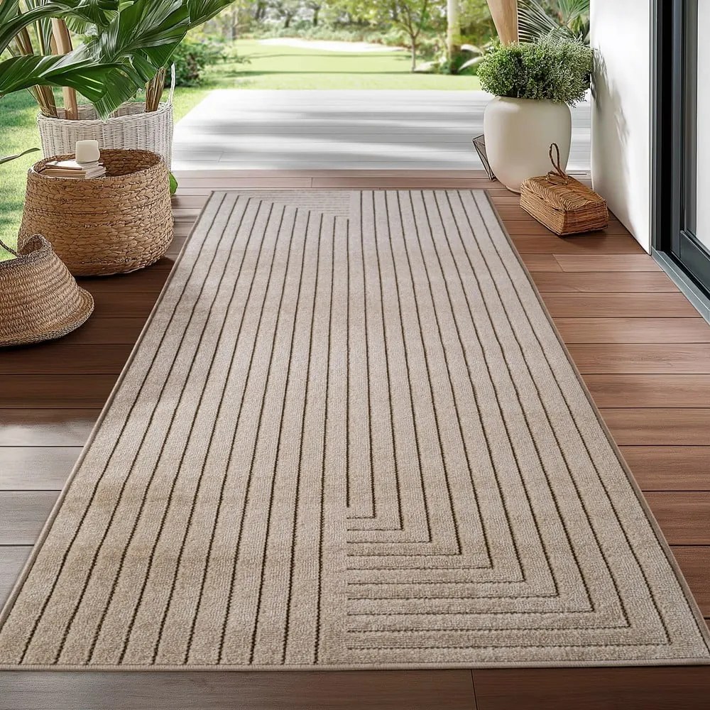 Passatoia da interno ed esterno beige 80x250 cm Nova 1202 – Ayyildiz Carpets