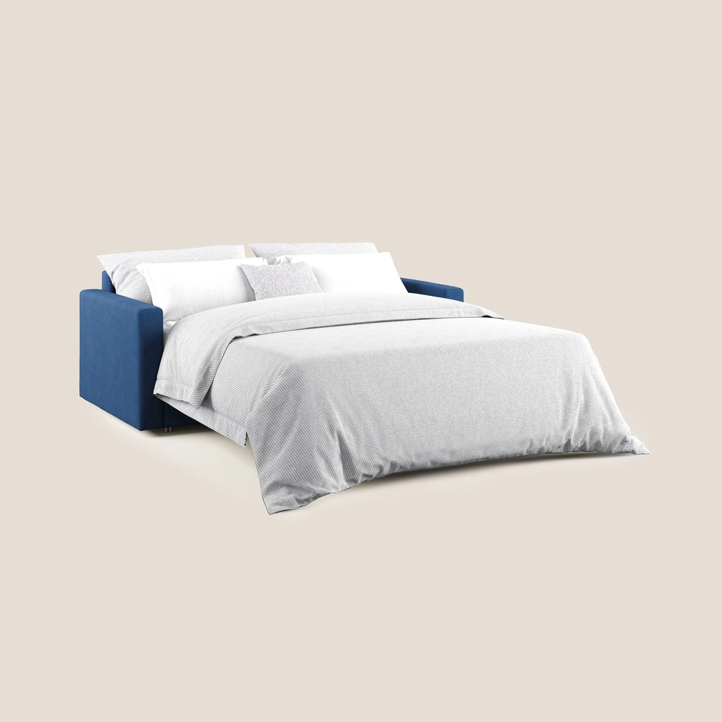 Chris Divano letto con vano porta guanciali in microfibra smacchiabile T11