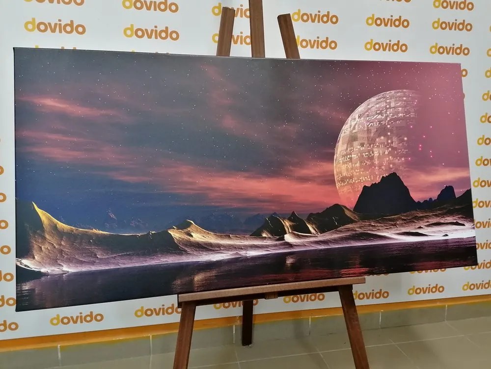 Quadro su tela – Pianeta futuristico
