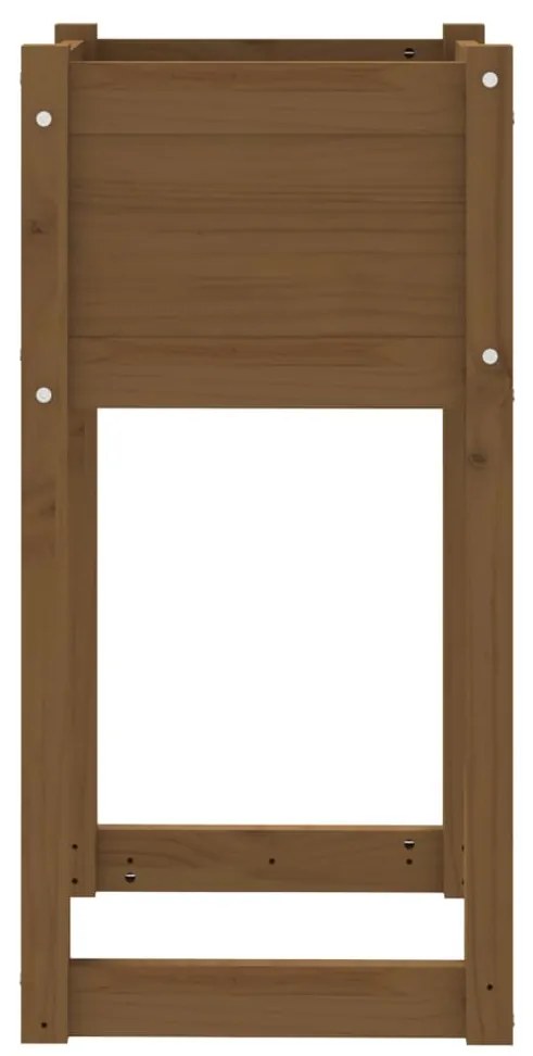 Fioriere 2 pz Miele 40x40x81 cm in Legno Massello di Pino