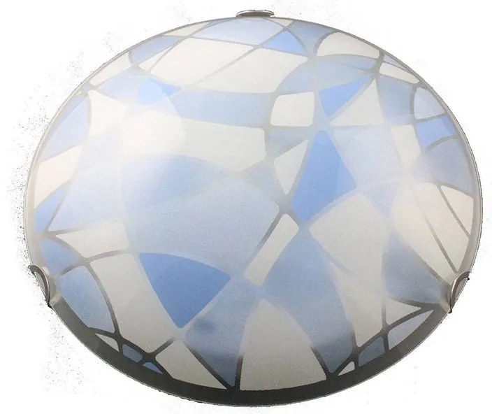 Plafoniera LED neoclassico Mosaico, blu Ø 40 cm, luce naturale, 1660 lumen