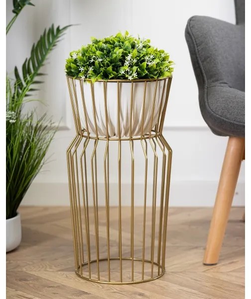 Portafiori 50x26 cm oro