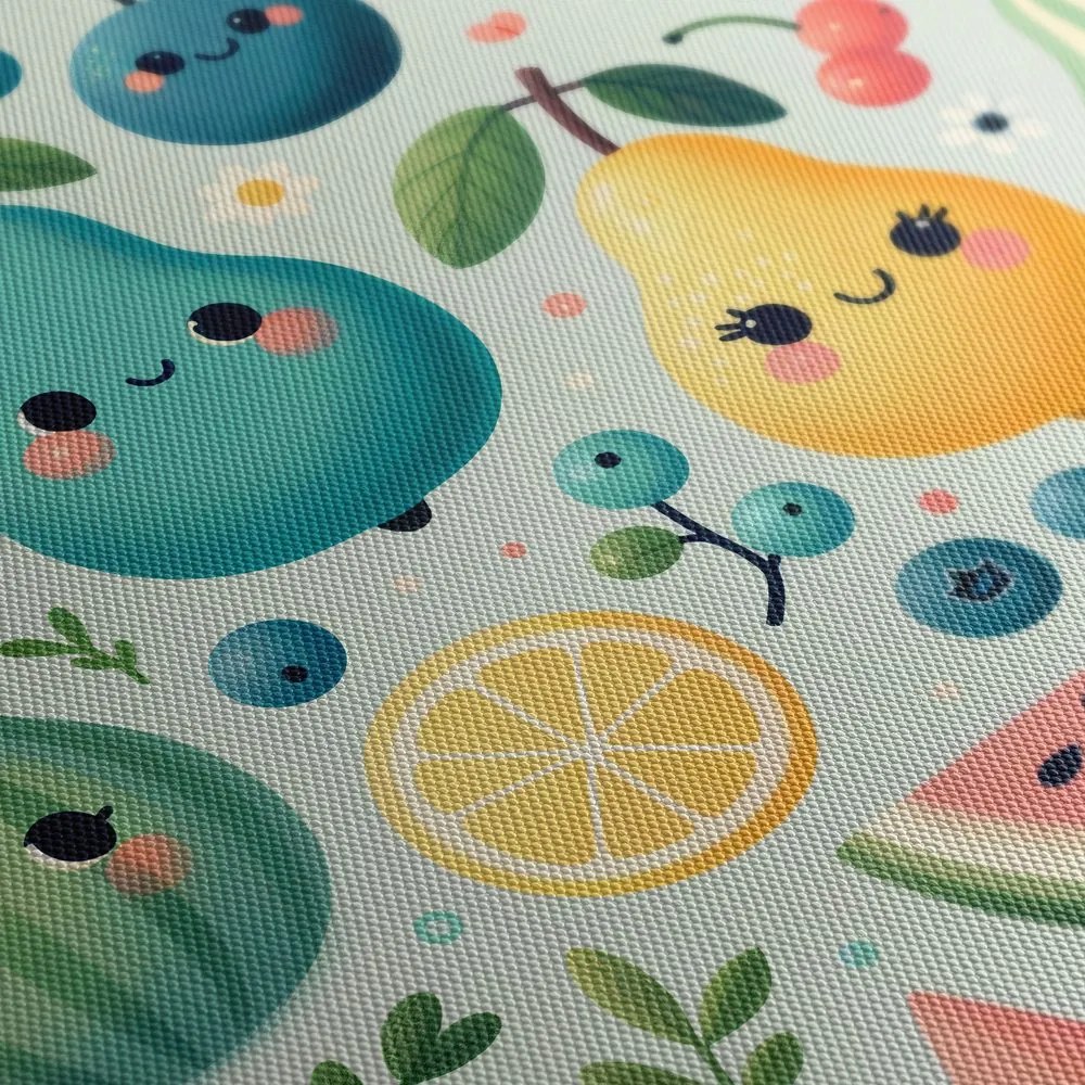 Quadro su tela – Frutta carina con faccine