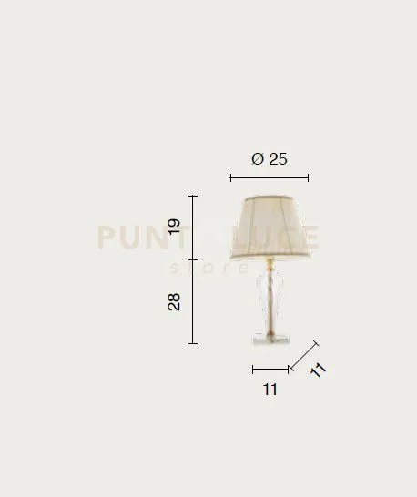 Lume piccolo villa 1 luce ambra e oro  attacco  e14