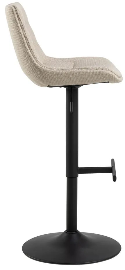 Sgabello da bar nero/beige con altezza regolabile (altezza della seduta 65 cm) Adisa – Actona