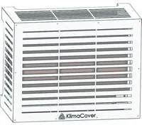 Copertura unit esterna climatizzatore alluminio bianco 96x52x82 cm. KlimaCover mod. classic condizionatore