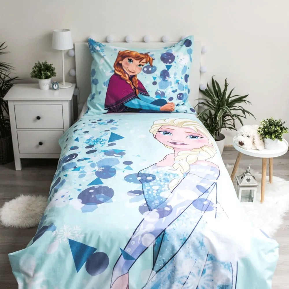 Biancheria da letto per bambini in cotone con effetto glow Glow, 140 x 200 cm Frozen - Jerry Fabrics