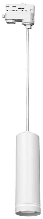 Lampadario su corda per sistema a binario trifase PIPE 1xGU10/25W/230V bianco