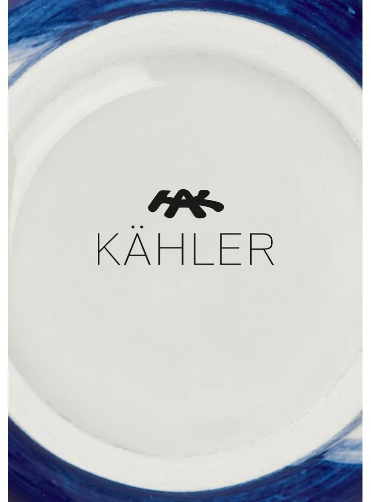 Vaso in gres blu dipinto a mano Tulle - Kähler Design