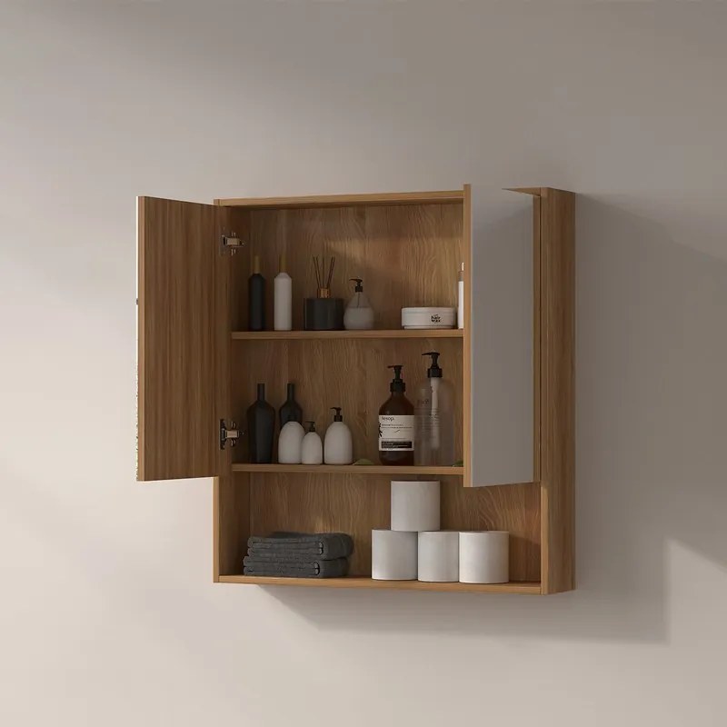 Specchio bagno contenitore 75 cm stile scandinavo | KAM-NORTH-75 - KAMALU