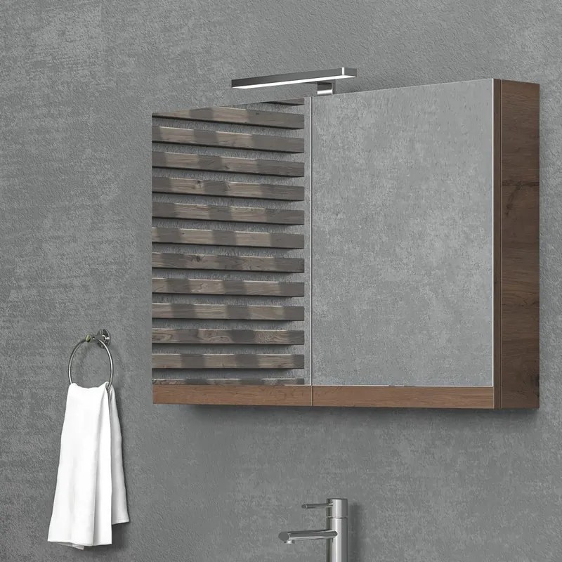 Specchiera bagno contenitore 90 cm con 2 ante NEL-90 - KAMALU