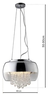 Lampadario LED su filo LUNA 1xE14/40W/230V