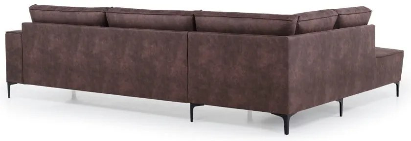 Divano angolare in similpelle marrone (angolo sinistro) Copenhagen - Scandic