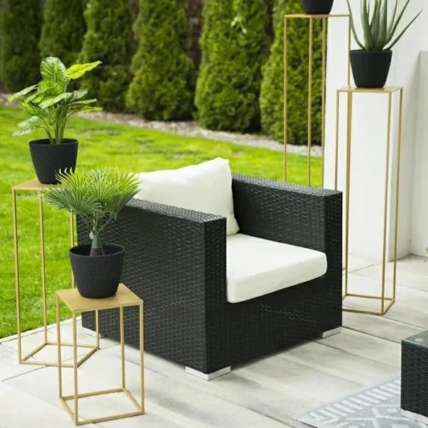 Portafiori 130x24 cm oro